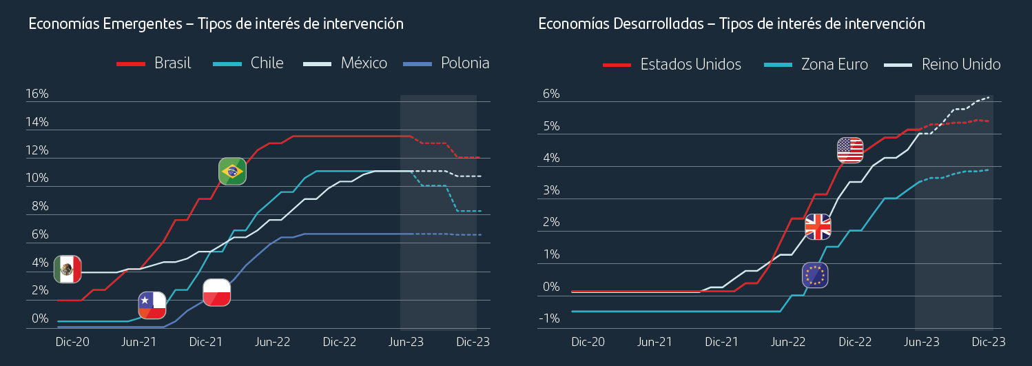 El ajuste al alza de los tipos de interés realizado por los bancos centrales ha destacado por su magnitud y rapidez