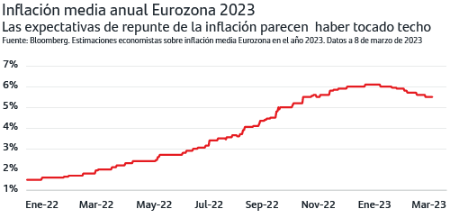 Inflación media anual Eurozona 2023